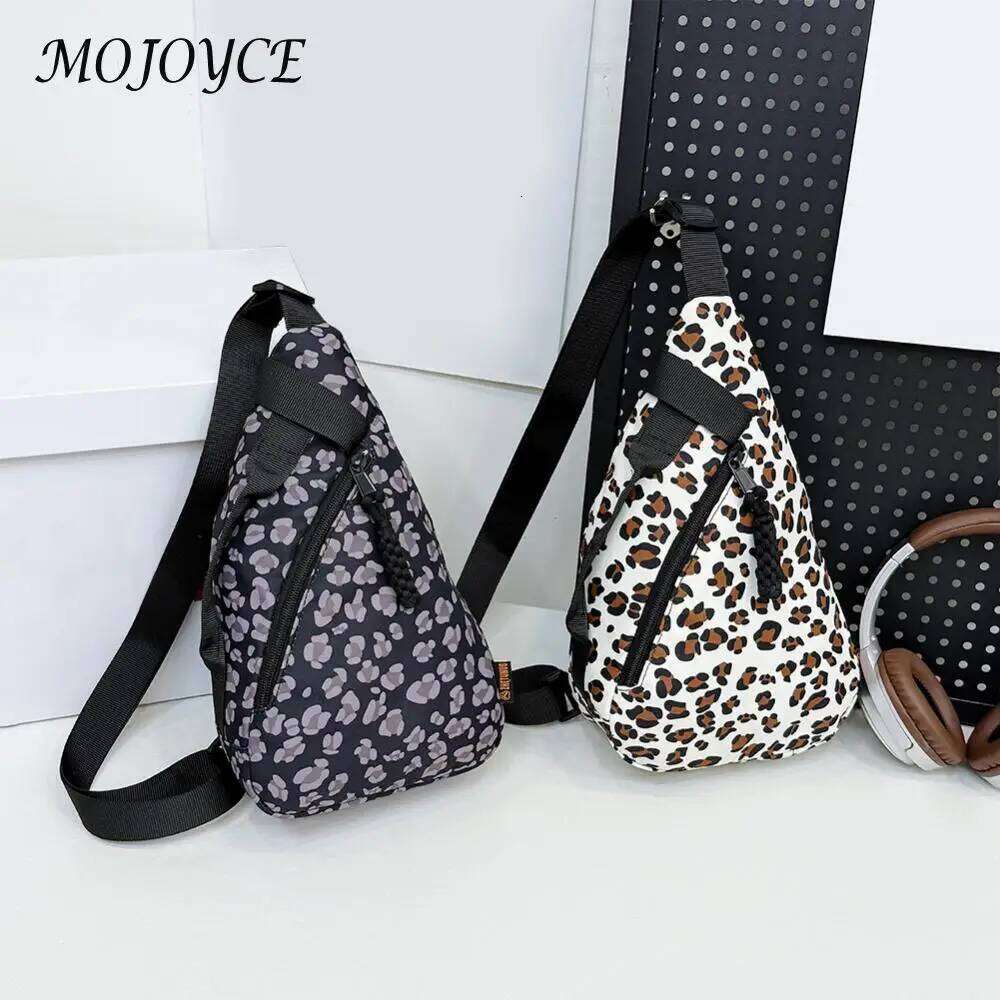 Women Leopard Print with Adjustable Strap All Match Crossbody Sports Chest Female Travel Commute Bag bag