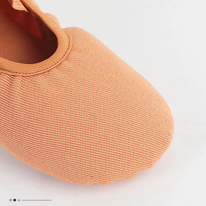 Girls Women Ballet Shoes Stretch Ballet Flats Free-lace Canvas Dance Slippers Elastic Split Soft Sole Ballet Dance Shoe for Kids 250613