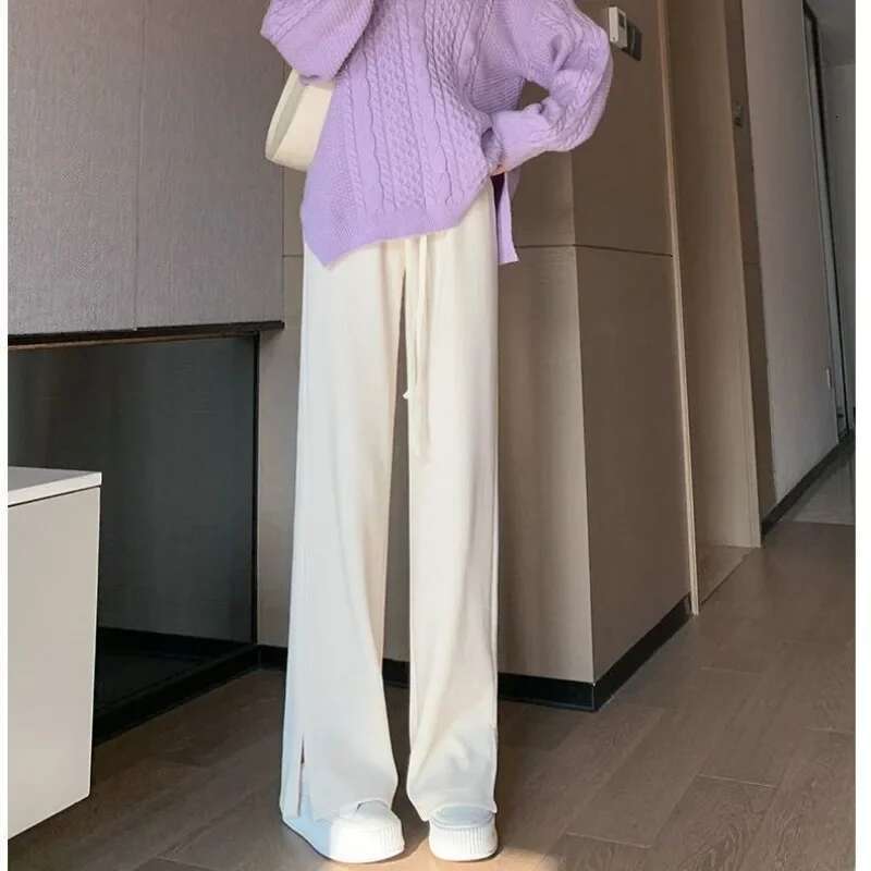 Female Trousers Corduroy Korean Fashion Long Womens Pants Aesthetic Chic and Elegant High Quality Autumn Clothing Harajuku 90s