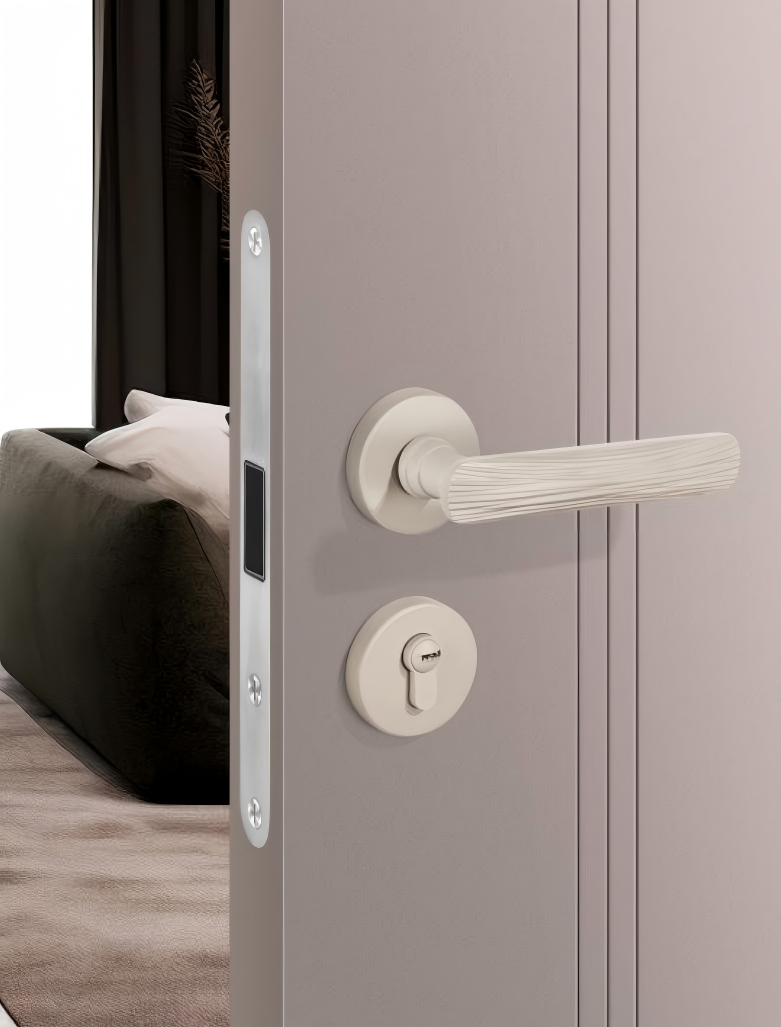 Indoor bedroom door stainless steel wolfsbane lock cylinder mute door lock 72F265