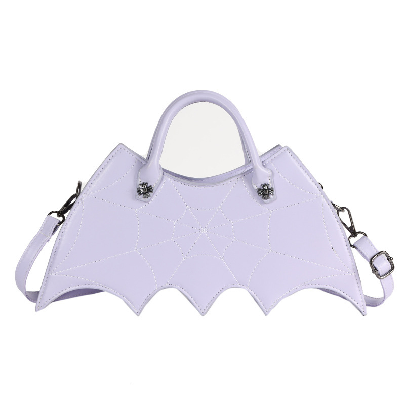 Free Shipping 2025 New Designer Bag Fashion Boutique Shopping Bag Creative And Funny Halloween Personality Bat Girl Fashion PU Handbag