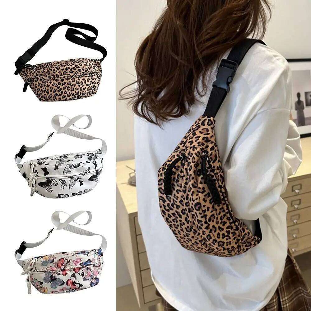 Oxford Leopard Print Belt Adjustable Strap Waterproof Butterfly Waist Bag Fashion Multifunctional Shoulder Bags bag