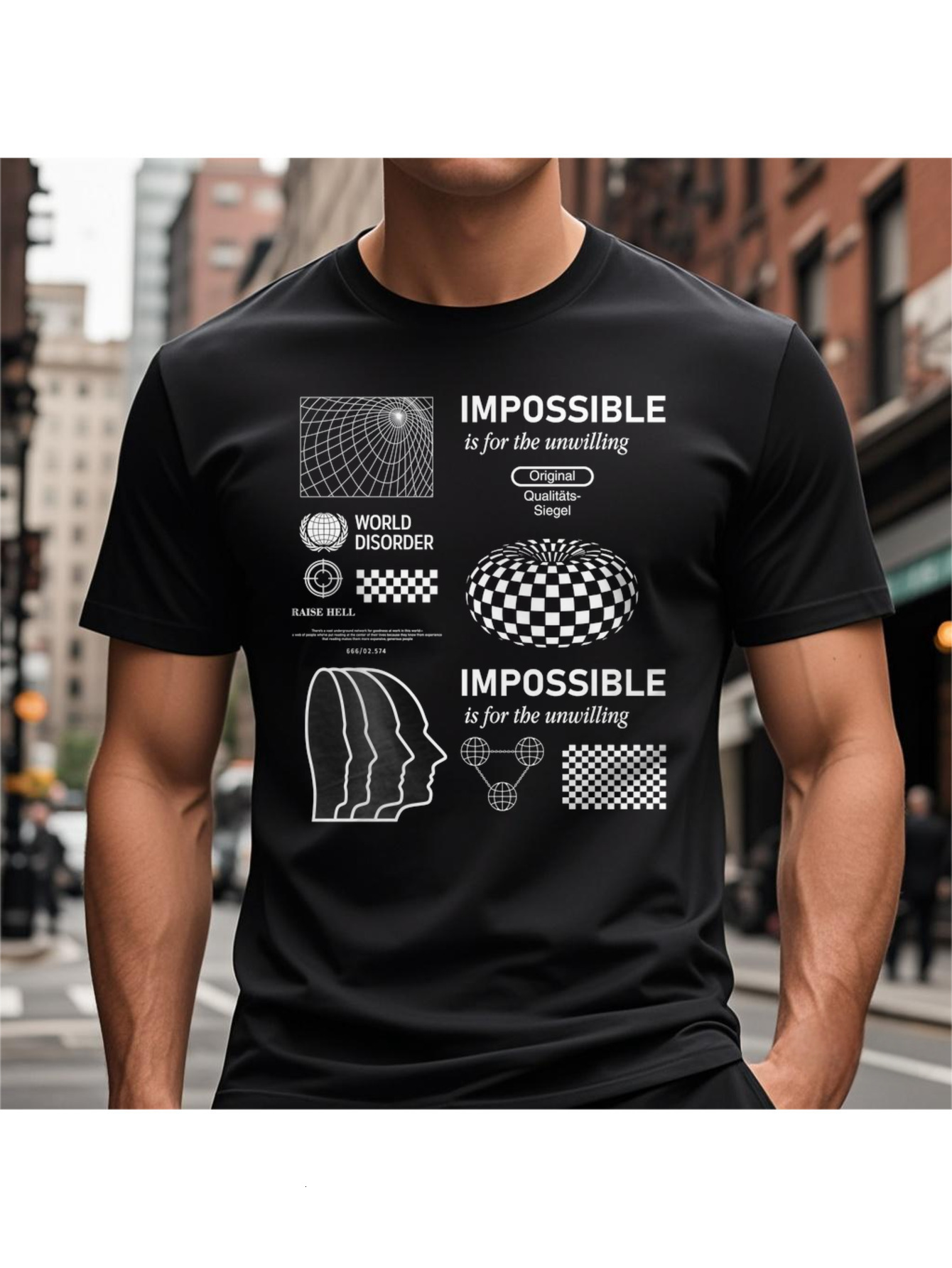Dongdumaoyi Round Collar Short Sleeve Adult Men's T-Shirts Cotton S-3Xl Black 180G f008