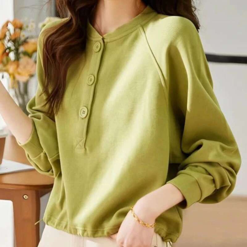 Cotton Woman Tops Spring and Autumn Sweatshirt for Women Korean Matching Cheap Sweat-shirt Outerwears Novelty Aesthetic Pullover