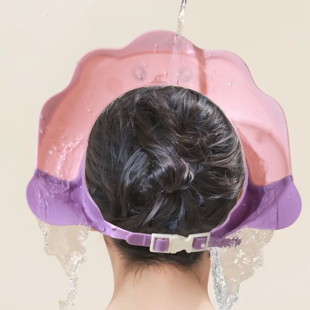 Adjustable Baby Shower Cap Eye and Ear Protection Sea Lion Shape Baby Shower Cap Shield Head Protector 250617