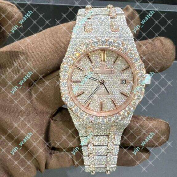 Sports Luxury Iced Out watch VVS moissanite watch Colorful GRA Sapphire Designer Automatic Mechanical Hip-Hop Men and Women Watch