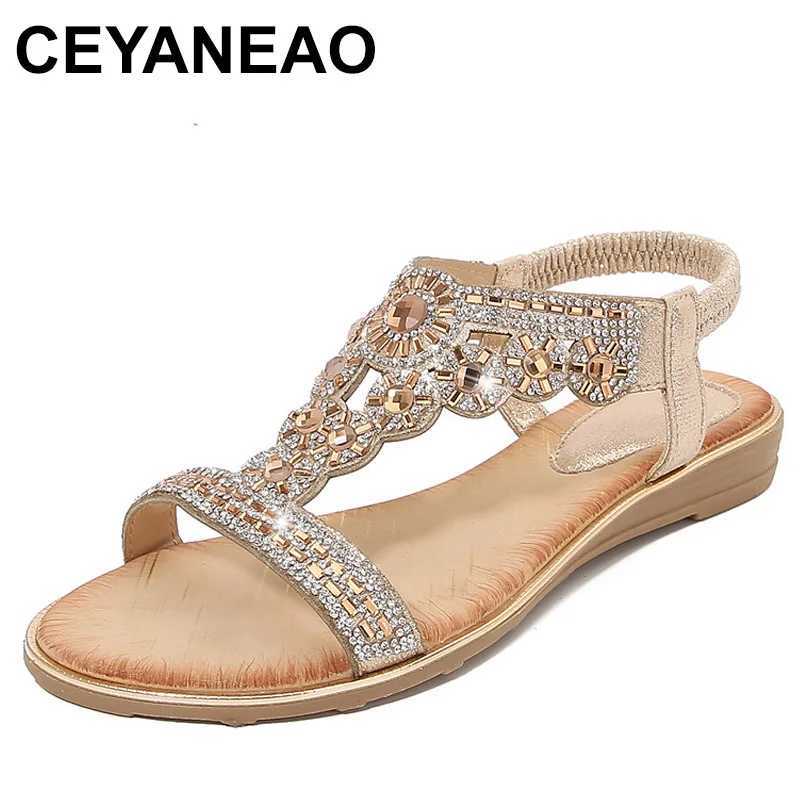 2025 Summer Women Sandals Crystal Decoration high Heel Sandals Peep Toe Back Strap Elastic Band Elegant Fashion comfort Shoes Z250617