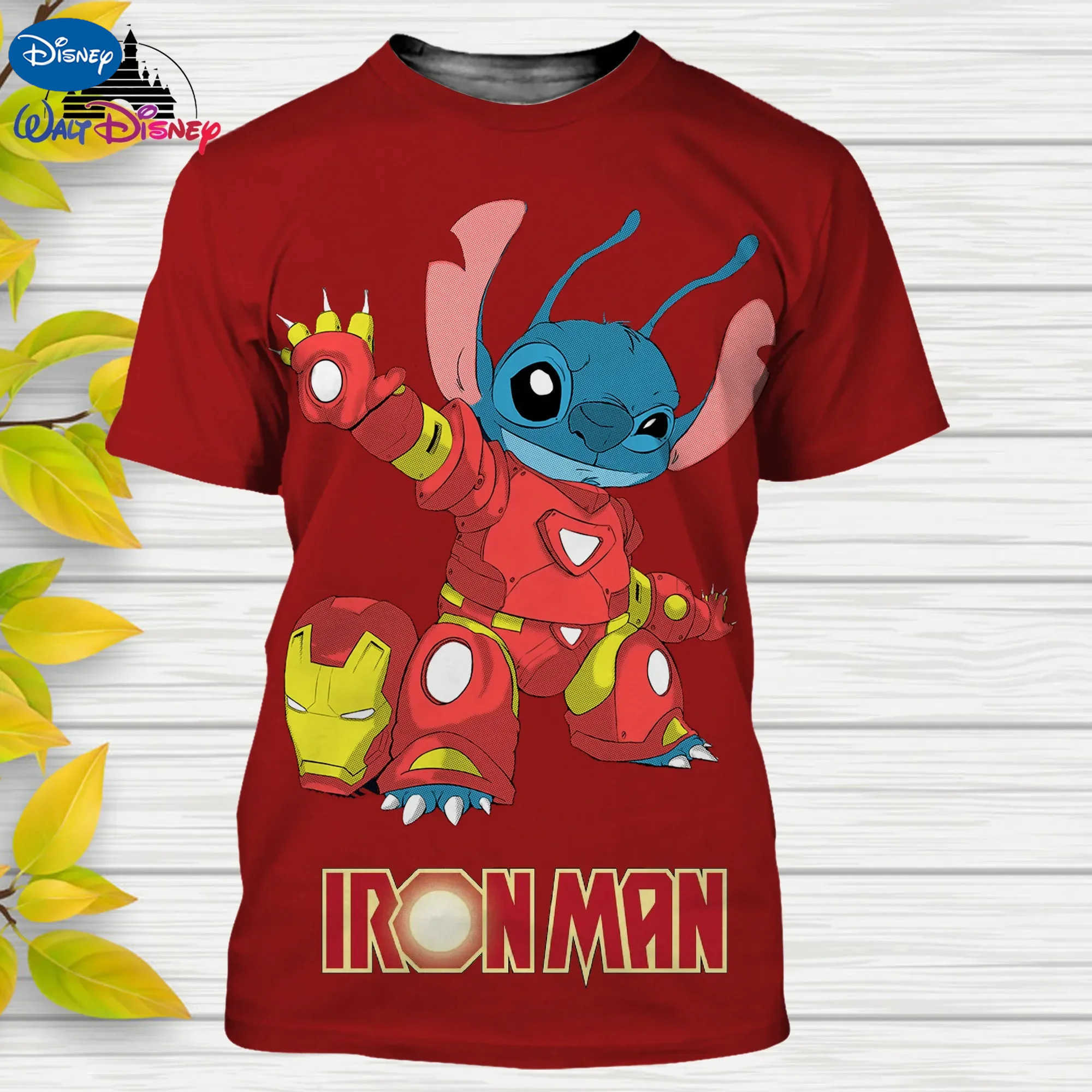 Disney Disney Halloween Stitch Men Women Short Sleeve Casual Style 3D Print Kids T Shirt Summer Casual Streetwear Tee Tops Cartoon W250617