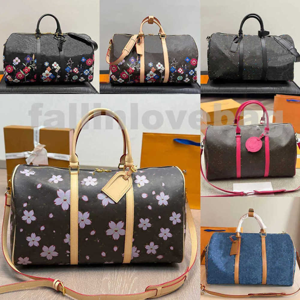Duffle Bag Designer Cherry blossom Hot Men Travel Bag Women keepall Fashion Travel Bag Large Capacity Zipper Shoulder Crossbody High Quality 45cm 50cm 55cm