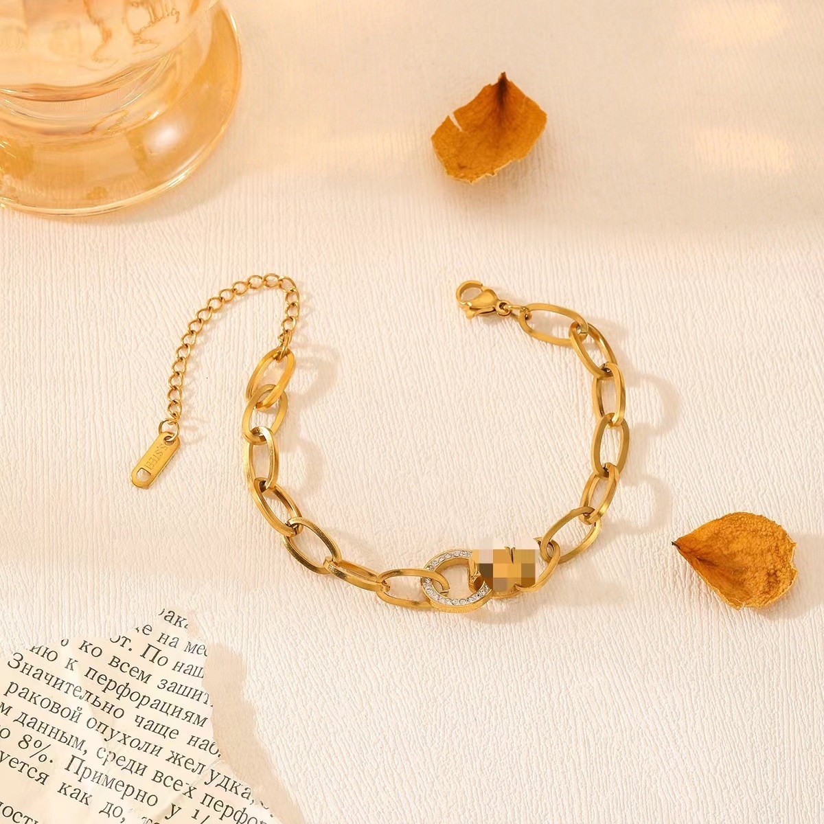 Minimalist Studded Bracelet for Women, Design, Unique Titanium Steel, Non-Fading Jewelry