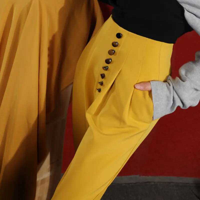 Pencil Womens Tailoring Pants Harem Clothing Solid White Office Black Work Trousers for Woman and Capris High Quality Autumn G