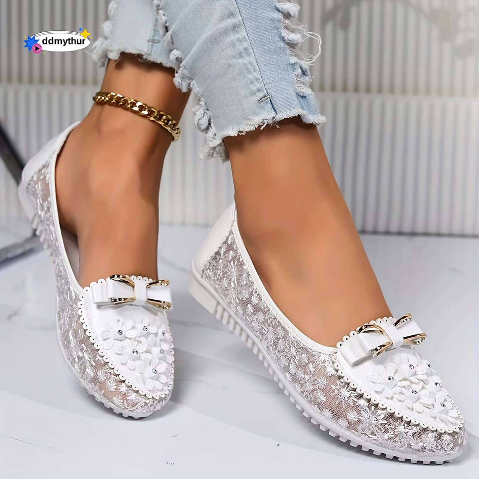 Women's Leather Soft Sole Women Summer Single Shoes Slip On Shallow Mouth Sandals Elegant Office White Female Footwear ddmythur
