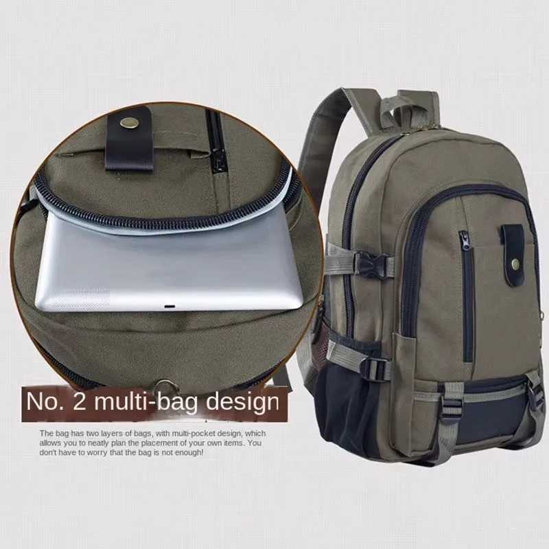 Travel Backpack Mountaineering Bag For Teenager Unisex Large Capacity Canvas Student Schoolbag High Quality Backpacks Z250617