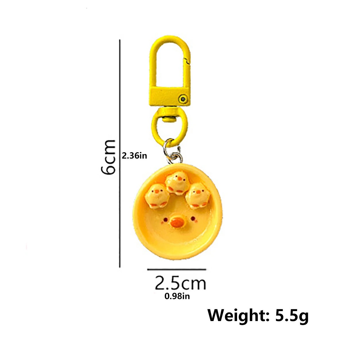 Cute Cartoon Poached Egg Banana Toast Keychain Creative Breakfast Food Keyring Backpack Decoration Bags Pendant 250616