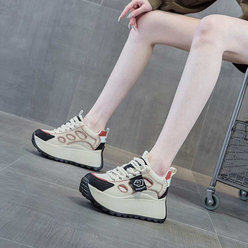 Platform Height Increasing Dad Sneakers 2025 Spring Internet Celebrity Hot Casual Fashion Versatile Sports New Shoes For Petite Women