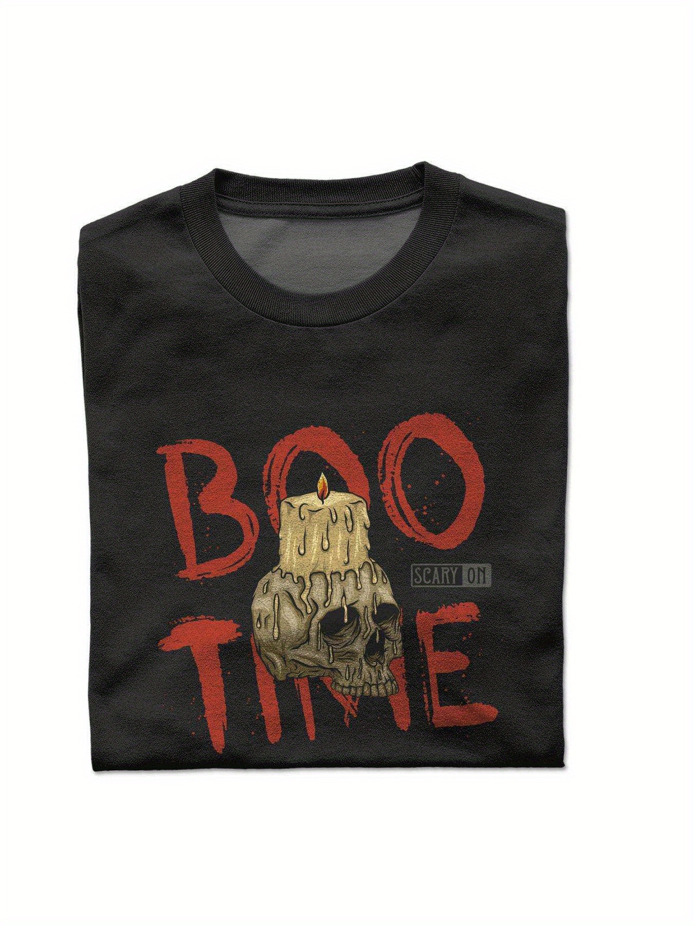 Dongdumaoyi Men Cotton Short Sleeve 180G White Round Collar S-3Xl Adult Black T Shirts Skull Text deeb