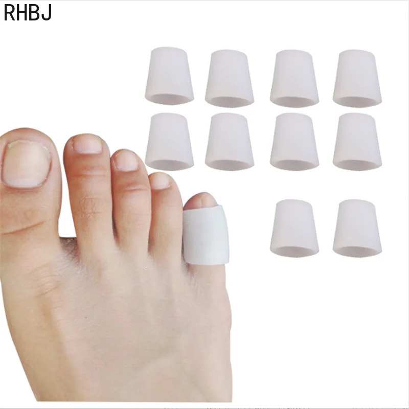 10Pcs=5Pairs Soft Silicone Tube Toe Protector Foot Corn Blisters Calluses Protection Pad Bunion Finger Pain Relief Massager Tool 250613