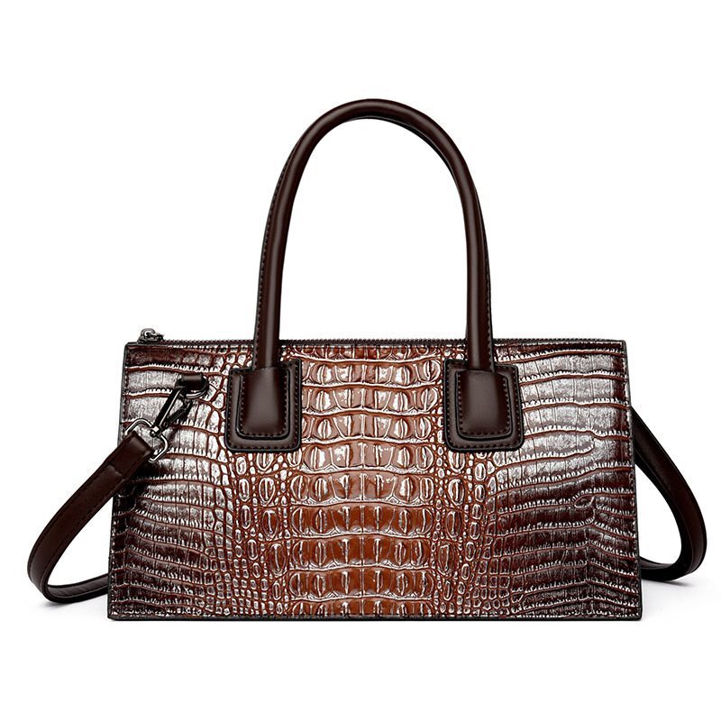 Free Shipping 2025 New Designer Bag Fashionable And High-quality Shopping Bag Large Capacity Retro Embossed Crocodile Pattern Single Shoulder Handbag