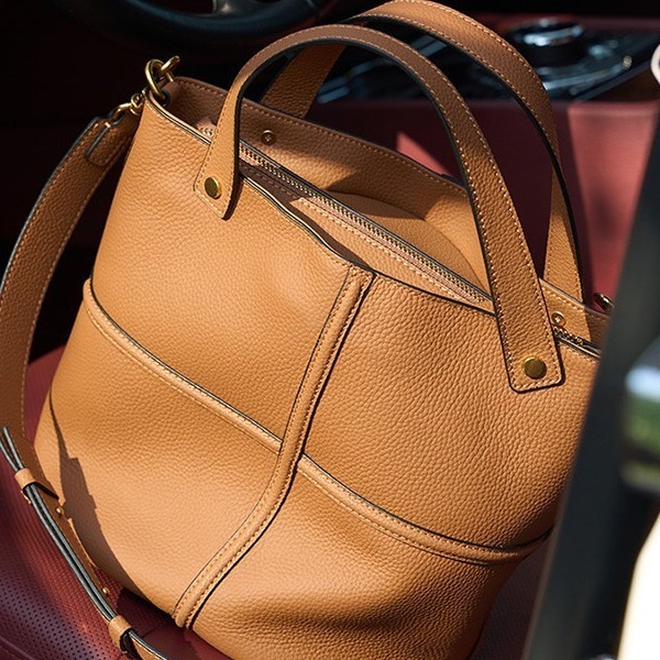 Free Shipping Large Capacity Commuter Bucket Bag First Layer Cowhide Women's Bag Elegant Shoulder Bag Designer Luxury Bags Summer New Handbag