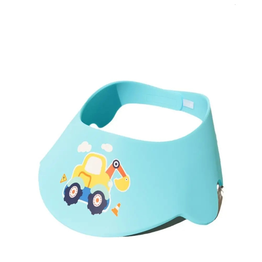 Cute Cartoon Baby Shower Cap Adjustable EVA Kids Bath Visor Hat Soft Ear Eye Protection Waterproof Shampoo hat 250617