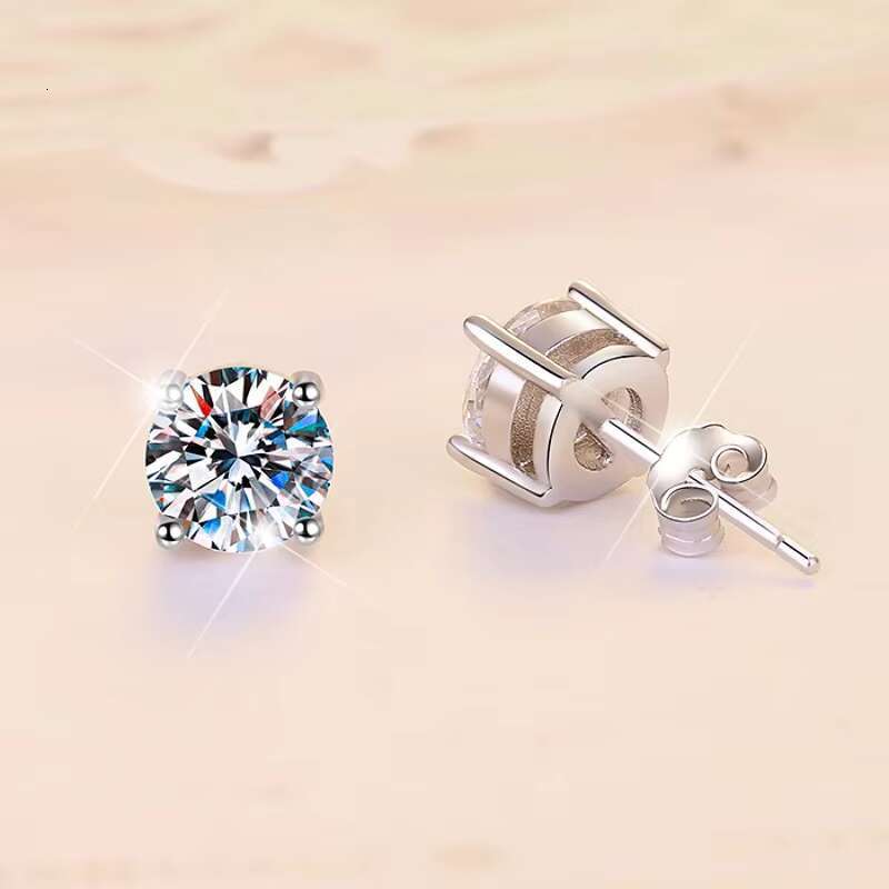 Factory Wholesale Waterproof Nickel Free GRA Diamond Jewelry 925 Silver Sterling 0.5 Karat Moissanite Earrings