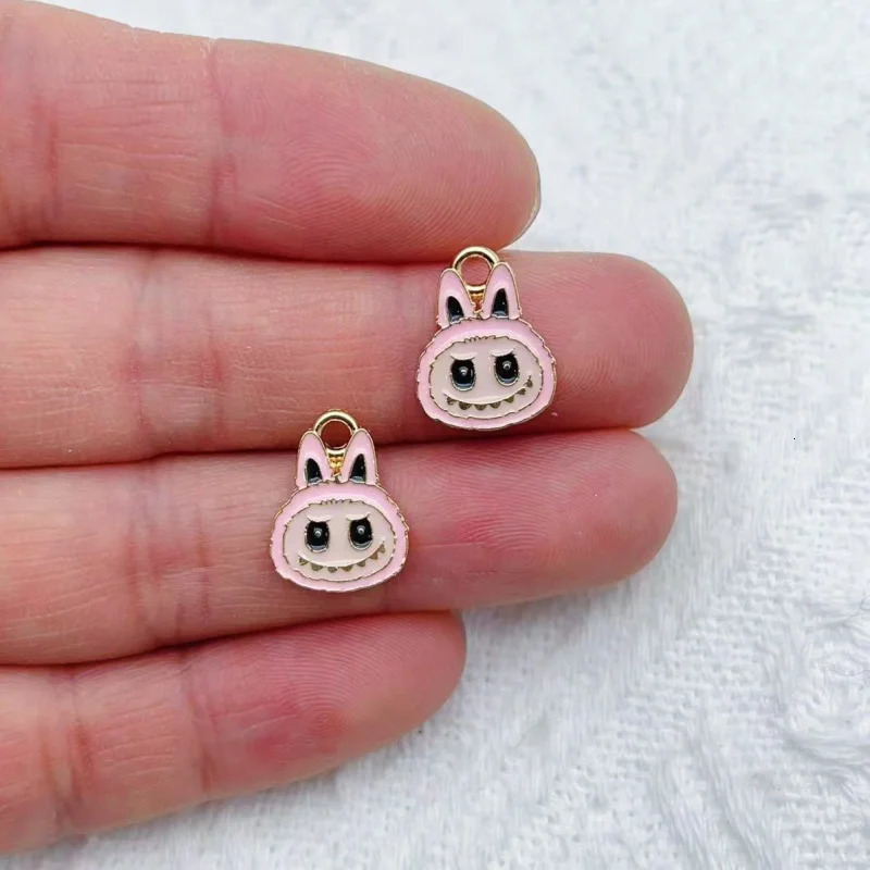 12 pieces of alloy animal rabbit jewelry cartoon pendant DIY earrings necklace jewelry making crafts accessories 250609