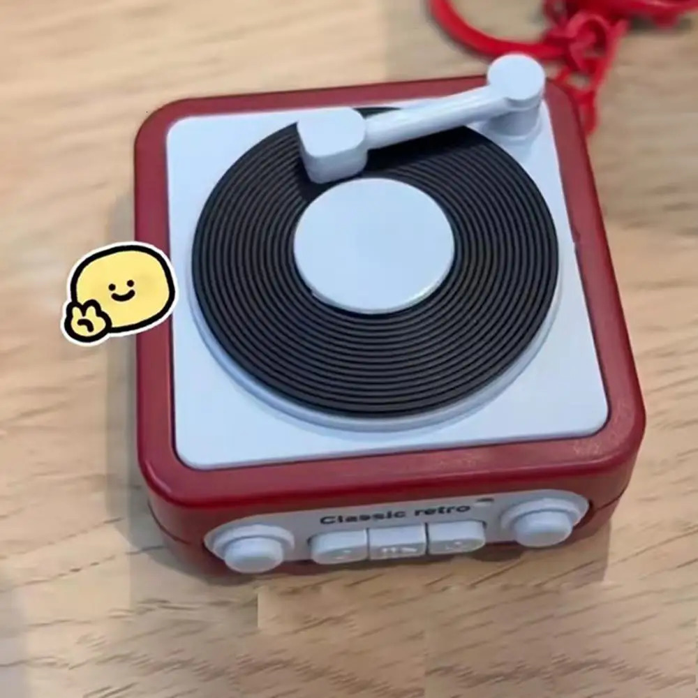 Retro Phonograph Recording Keychain Creative and Funny Recording Pendant Student Bag Keyring 250616