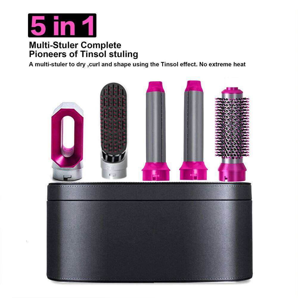 5 In 1 Hairdryer Multi-Function Hair Straightener Curling Iron With Brush Hot Air Comb Styling Set Styling Tools