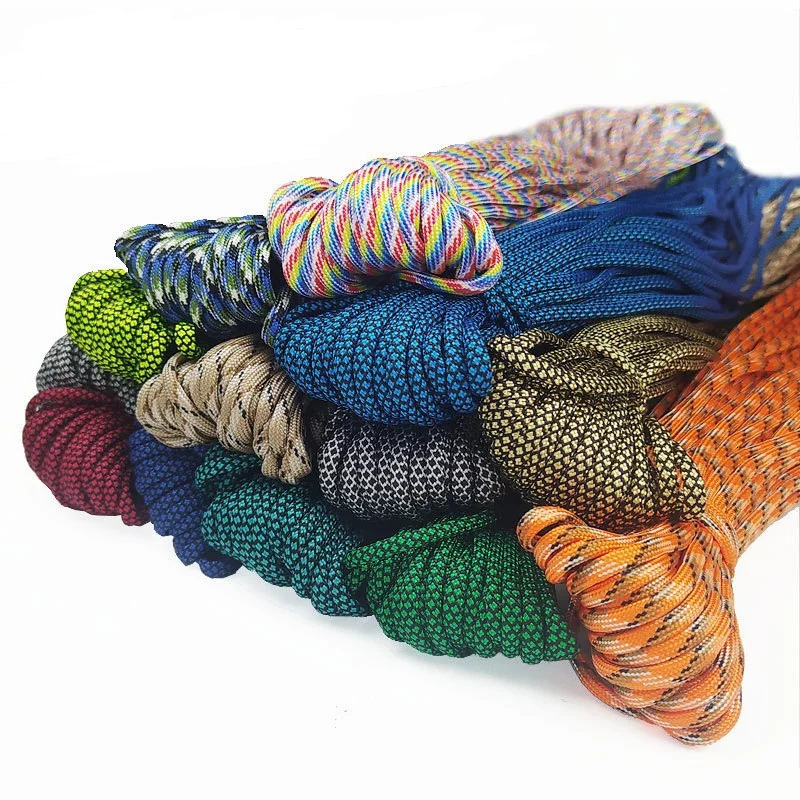 550 4mm 7 Bracket Core Parachute Rope for Survival Lanyard Camping Rock Climbing Hiking Clothesline 250611