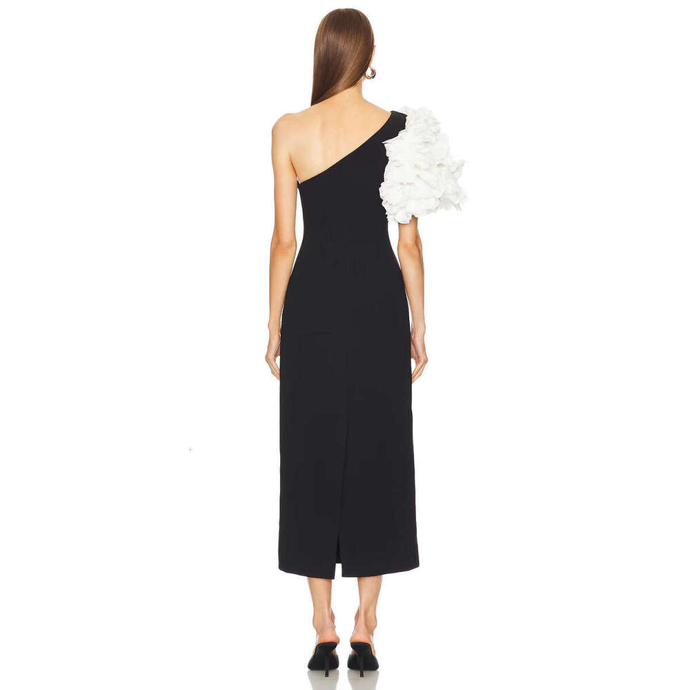 Summer New Photo Black Simple Fashion Sleeveless Bandage Slim Dress