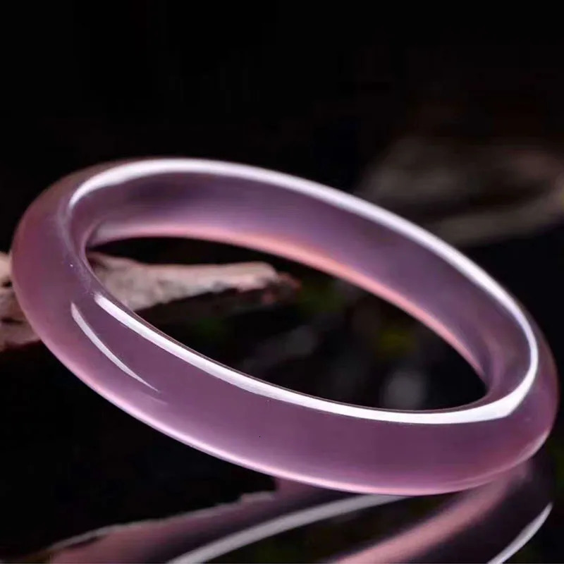 Brazil High Ice Imperial Chalcedony Bracelet Retro Round Agate Violet Ladies Bracelet 250616