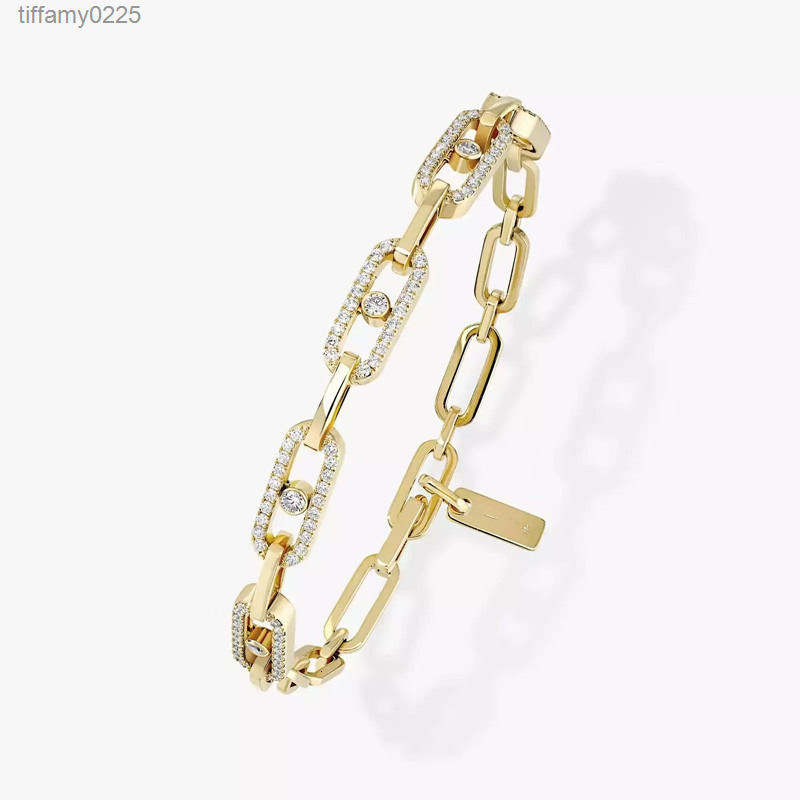 Necklace Designer for Woman Messikass Luxury Messinecklace High Version Five Diamond Sliding Chain Thick Bracelet Fashion Personality Elegant Light Luxury Diamo