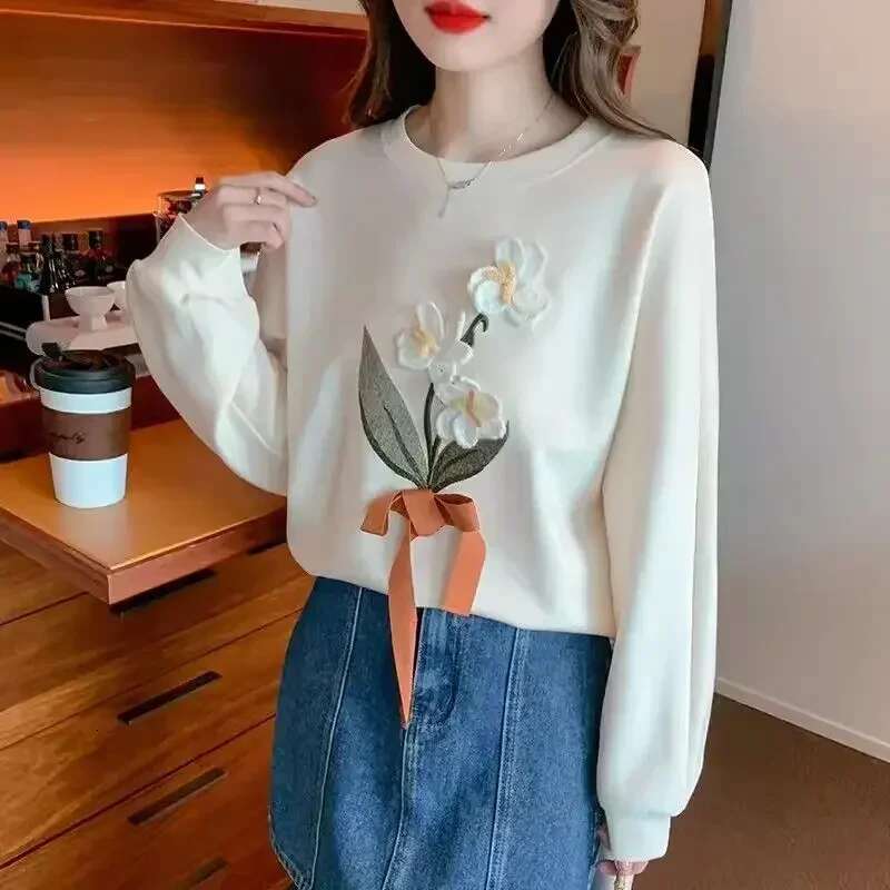 Kawaii Woman Tops Long Sleeve Korean Fashion Sweatshirt for Women Cute Harajuku Xxl Cotton Designer Cheap Aesthetic Emo Pullover