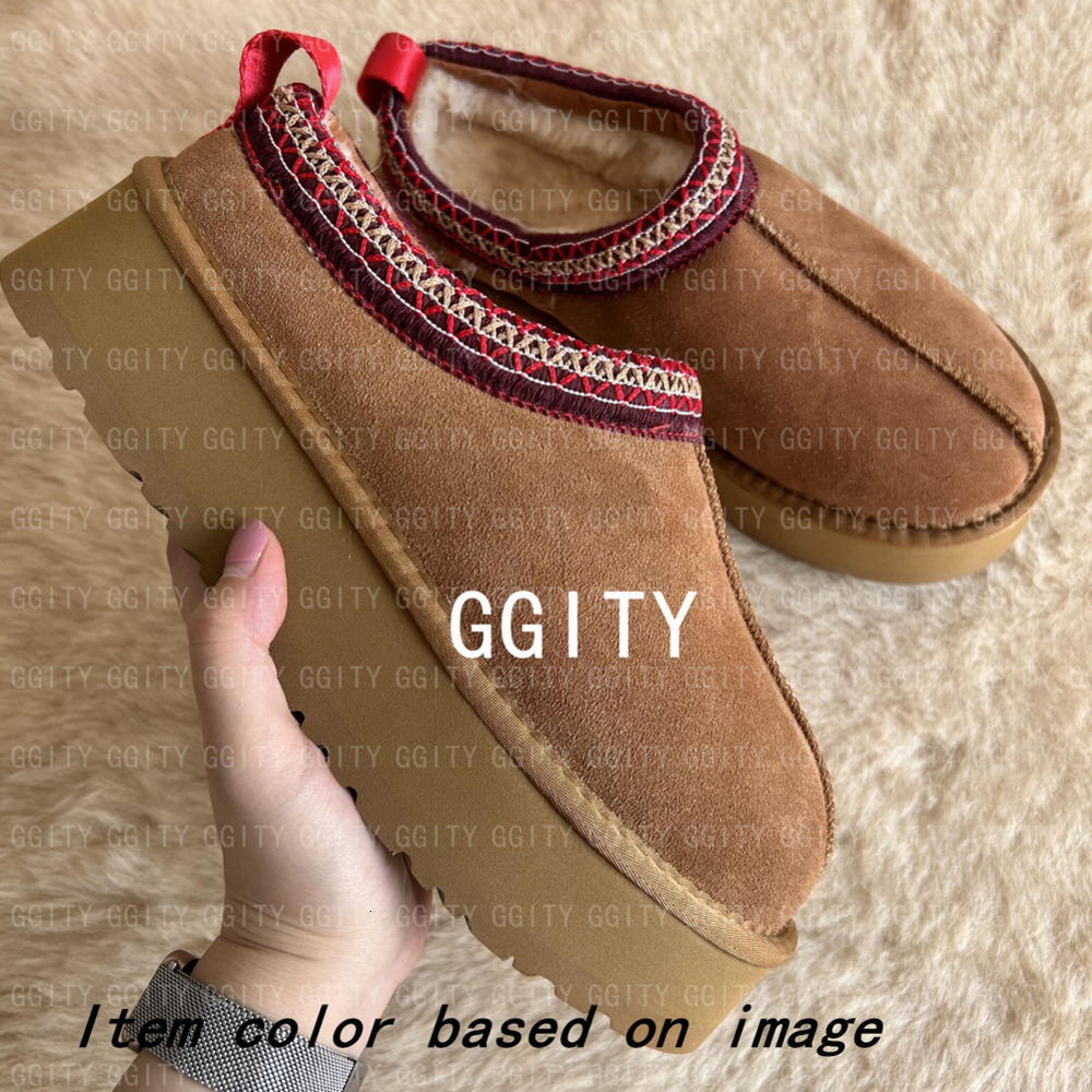 Hot Man Women Tasman slipper snow boots Sheepskin Plush fur keep warm boots with card dustbag Soft comfortable Casual slippers Beautiful gifts 01