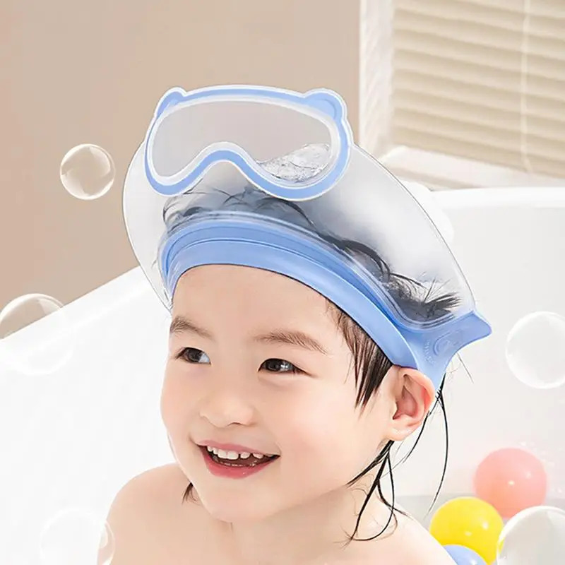 Bath Visor For Toddler Adjustable Waterproof Toddler Shower Cap Bathing Accessories For Girls Boys Shampoo Hair Washing 250617