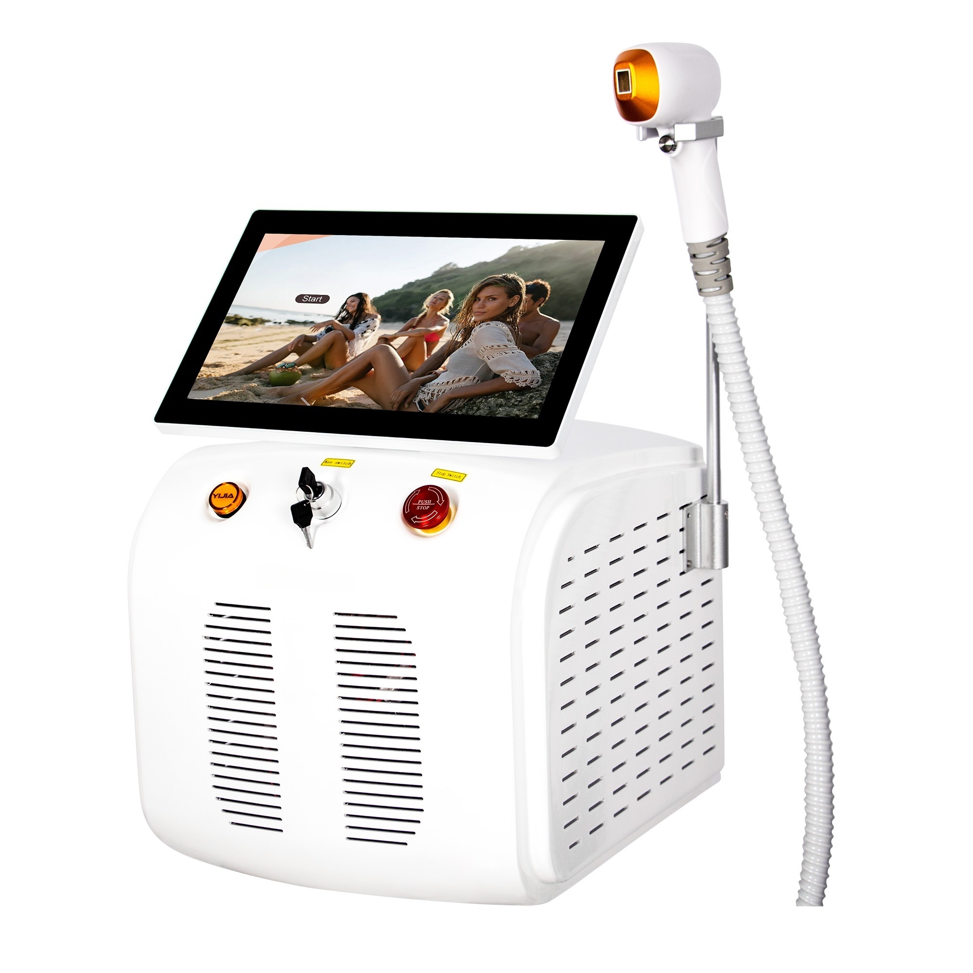2025 Professional Titanium 3 wavelength Diode Laser Hair Removal Machine Portable 1064nm 755nm 808nm Ice Cooling Painless Suitable for home and beauty