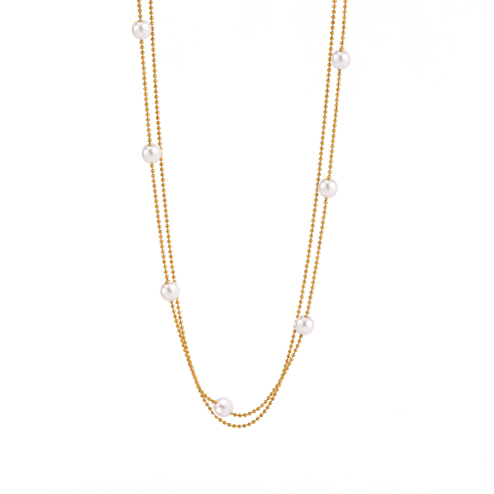 Fashion Simple Elegant Small Square Pearl Pendant Bracelet for Women, Light High-end Feel, Titanium Steel Non-fading Jewelry