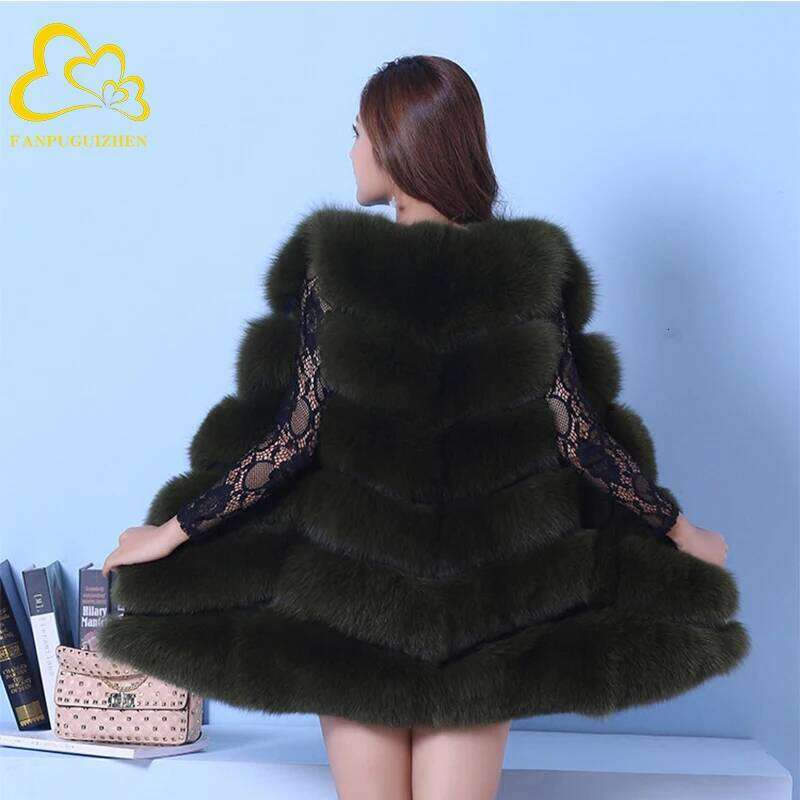 Faux Fur Coat for Women, Warm Long Vest, Casual Street Wear, High Grade, Winter Fashion, New Arrival