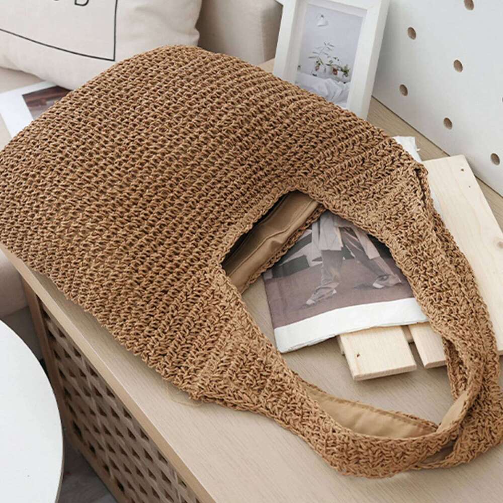Fashion Rattan Women Shoulder Bags Woven Female Handbags Handmade Summer Beach Large Totes Bag Bohemia Casual Tote