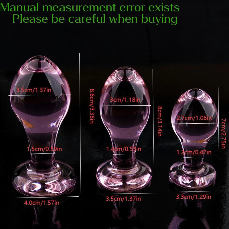 Crystal Glass Anal Plug Pink Anal Stimulator Crystal Buttplug Prostate Massage Masturbation Adult Sex Toys for Women Men Gay 250617