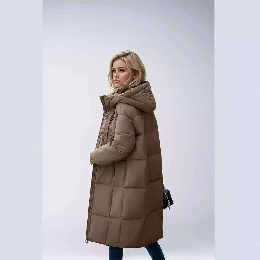 Russian Women's Long Cotton 2024 New Winter Women Casual Hooded Parkas Female 2 Pocket Demi-season Jacket Coats