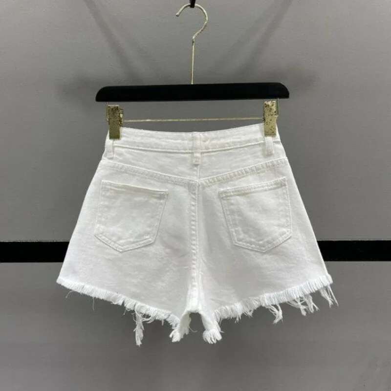 2025 Summer Ripped Short Jean Pants Woman Classic Wide Denim Shorts for Women Stretchy Y2k Vintage New In Comfy Fashion Clothing