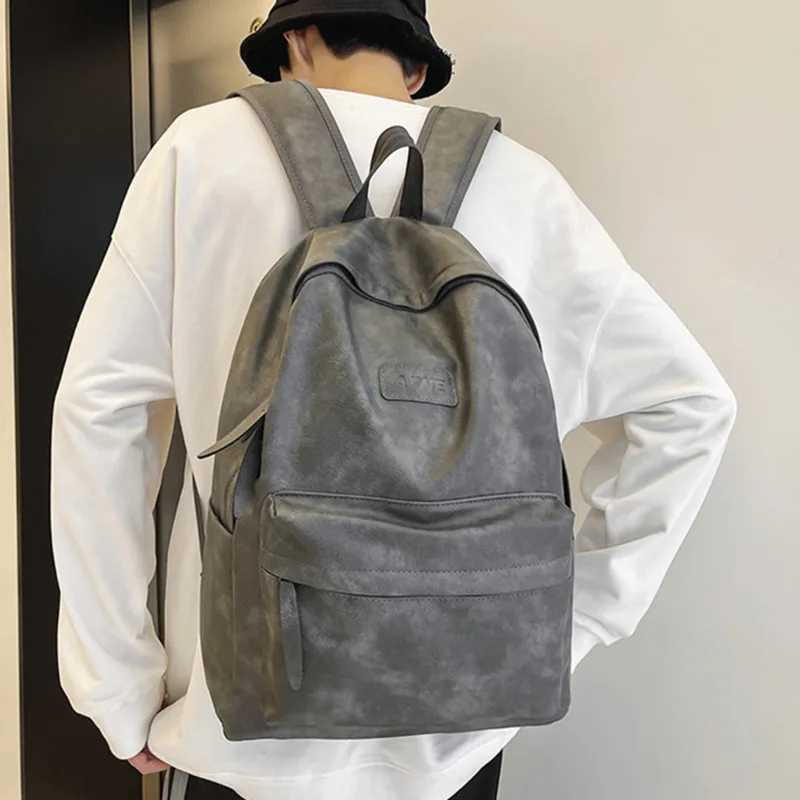 High Quality Women Man Backpack PU Leather Mens Backpacks Designer Back Pack Laptop Bag Large Capacity Travel Bag Z250617