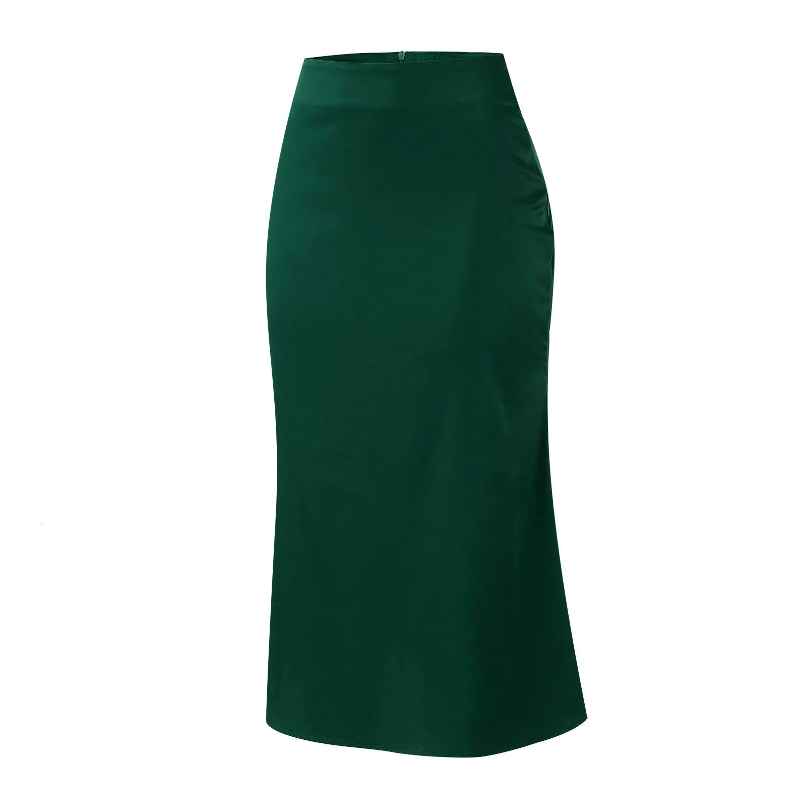 Skirts For Women Trendy Womens High Waist Midi Skirt Solid Satin Dress Zipper Elegant Summer Skirts Ropas De Mujeres 250614