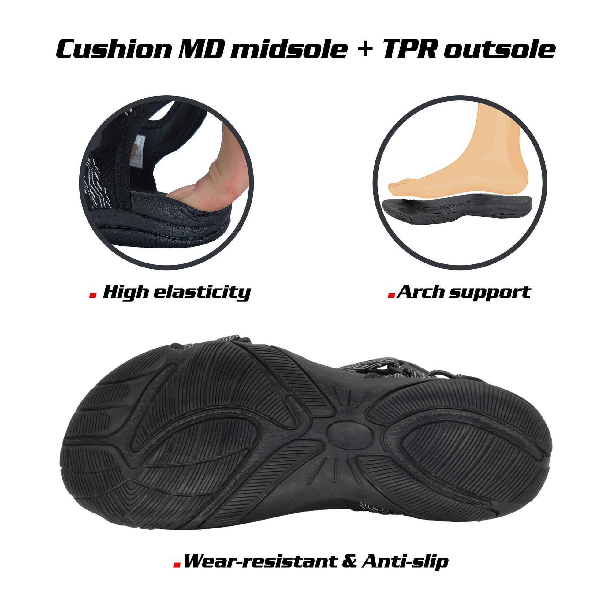 GRITION Women Sandals Quick Drying Soft Breathable Light Weight Non-Slip Casual Flat Fashion Yoga Shoes For Women 2024 Z250617