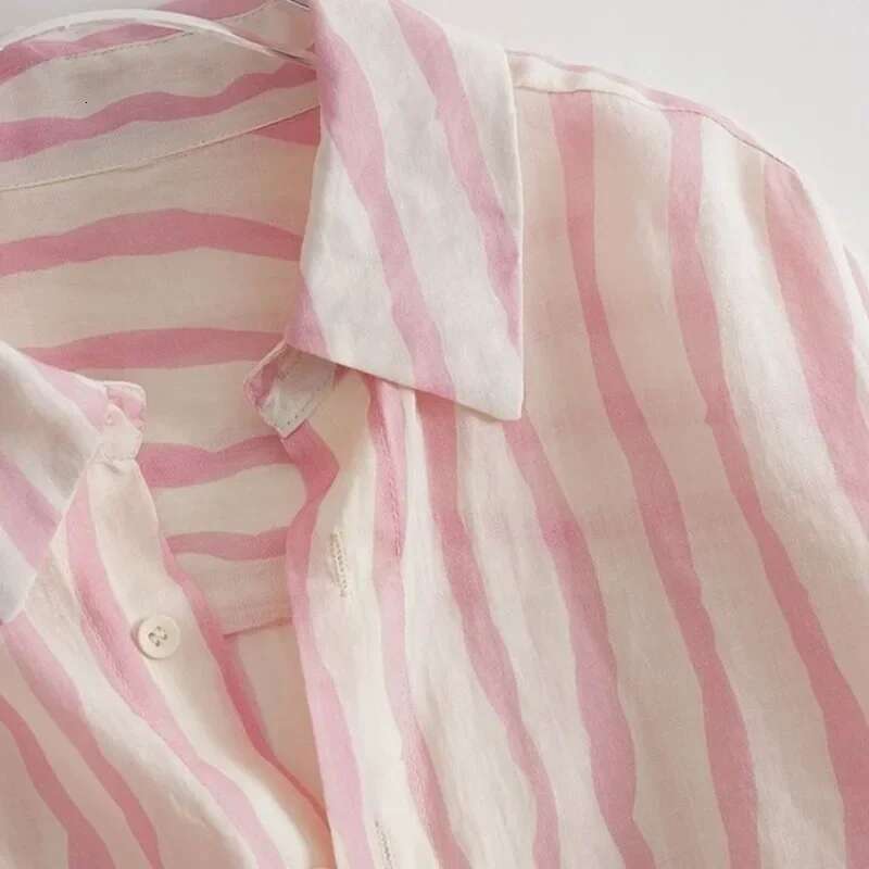 Full Long Sleeve Woman Top Cotton Summer Shirts Blouses for Women Pretty Simple Cheap Stylish Novelty 2025 M Cute and Elegant