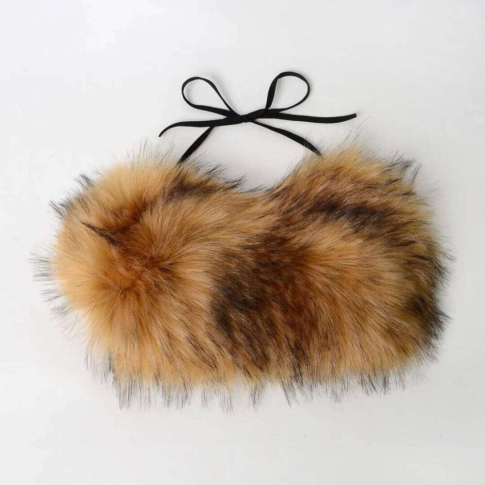High Waist Swimsuit Sexy Thong Bikini Women Real Raccoon Fox Fur Two Piece Swimsuits Brazilian Bathing Suit