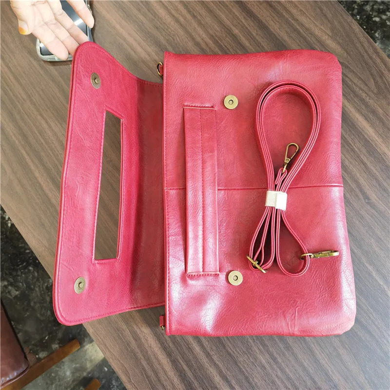 Women Clutches PU leather Crossbody Bags for female Shoulder messenger bag Laptop Bag For Macbook Pouch Bag big Ladies handbag 250617