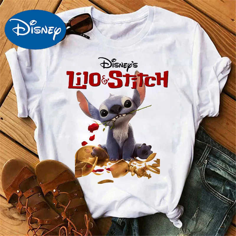 Disney New Movie Lilo Stitch T-shirt Adult Cartoon Anime Short Sleeve Boys Girls Summer Fashion Cotton Tee Summer Clothes Top W250617