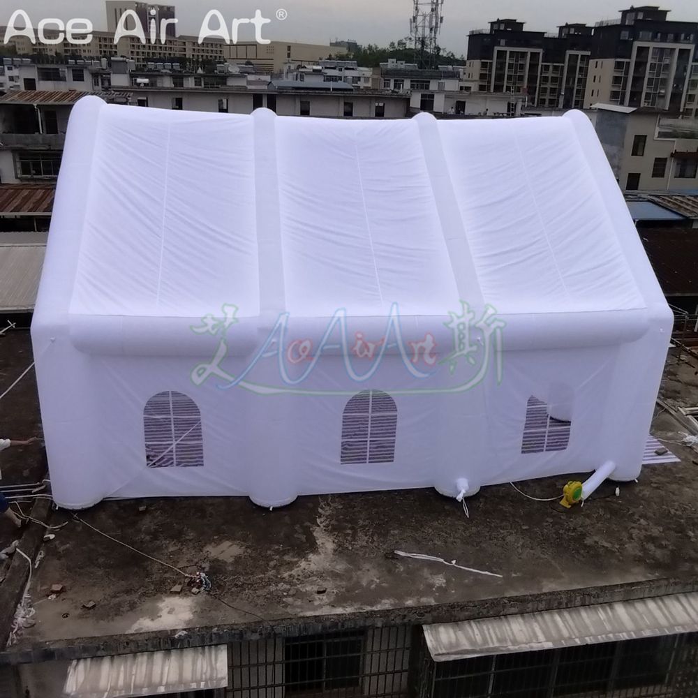 Wedding Church Inflatable Party Tent DJ Disco House with Colored Lights and Remote Controls for Holiday Celebration or Anniversary